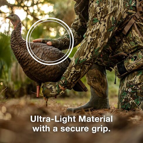 Mossy Oak Fingerless Camo Hunting Gloves | Lightweight & Breathable Stretch Material with Textured Palm Grip | Turkey Hunting & Bow Hunting Gloves for Men & Women in Saudi Arabia