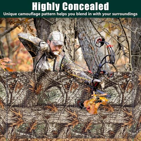 ستائر أرضية محمولة لصيد الغزلان التركية، ستارة صيد مموهة ثلاثية الألواح لسهولة الإعداد وخفيفة الوزن مع حقيبة حمل، 88 بوصة طول × 29.5 بوصة ارتفاع in Kuwait