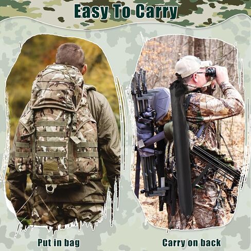 ستائر أرضية محمولة لصيد الغزلان التركية، ستارة صيد مموهة ثلاثية الألواح لسهولة الإعداد وخفيفة الوزن مع حقيبة حمل، 88 بوصة طول × 29.5 بوصة ارتفاع in Kuwait