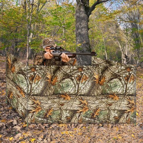 ستائر أرضية محمولة لصيد الغزلان التركية، ستارة صيد مموهة ثلاثية الألواح لسهولة الإعداد وخفيفة الوزن مع حقيبة حمل، 88 بوصة طول × 29.5 بوصة ارتفاع in Kuwait