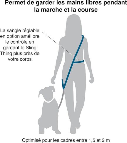 حزام الجري للكلاب بدون استخدام اليدين من كورجو، حزام الخصر، أزرق ساحلي in Kuwait