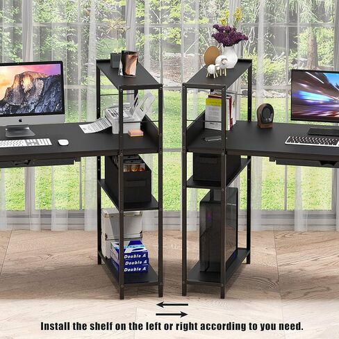 SHW 46-Inch Mission Desk with Side Shelf, 24" Deep, White in Kuwait