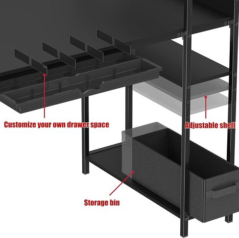 SHW 46-Inch Mission Desk with Side Shelf, 24" Deep, White in Kuwait
