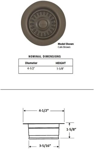 BLANCO, Café Brown 441099 SILGRANIT-Matched Kitchen Garbage Disposal Flange, 3.5" in Kuwait