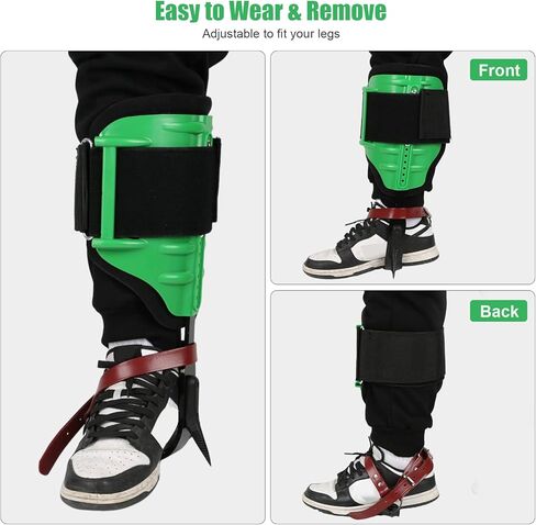 WMLBK Tree Climbing Gear Set, Tree Climbing Spikes Kit Adjustable Climbing Spurs Tool Leather arborist tree climbing Set With Protection Belt & Flipline for Climbing Hunting Rescue Logging Observation in Kuwait