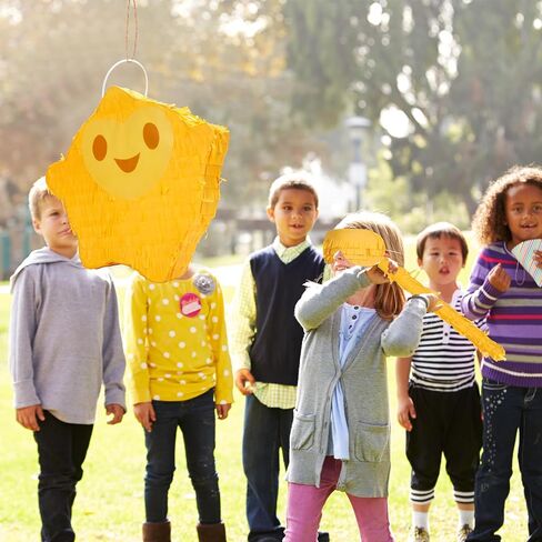 Star Pinata Birthday Party Supplies - Cute Star Pinata for Kids Girls Boys Birthday Party, Cartoon Pinata with Stick, Blindfold and Confetti for Birthday Party Candy, Birthday Party Game Decorations in Saudi Arabia