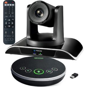 All-in-One Conference Room Video Camera System Bundle HD 1080P 60fps 3X Optical Zoom USB3.0 HDMI PTZ Camera and Bluetooth Conference Speakerphone with Microphones
