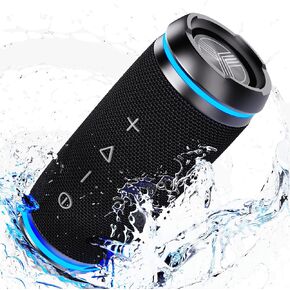 TREBLAB HD77 Blue-Bluetooth Portable Speaker-360° HD Surround Sound-Wireless Dual Pairing-30W of Stereo Sound-DualBass Technology - IPX6 Waterproof Design with up to 20H(Renewed)
