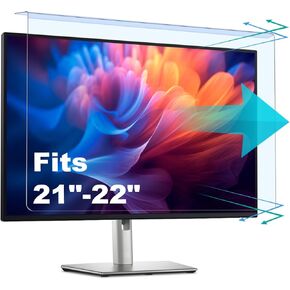 2 Pack Anti-Blue Light & Anti-Scratch Screen Protector Shield for 27 Inches Desktop Computer Monitor, Hanging Block Filter Panel for Eye Protection