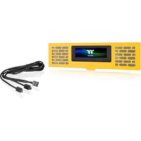 Thermaltake Tower 200 Series Bumblebee LCD Panel Kit, 3.9" LCD Display, Supported by Tt RGB Plus 2.0 Software, AC-067-OO4NAN-A1, 3 Year Warranty