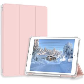 Case for iPad Pro 9.7 Only(Old Model 2016), Lightweight Slim Auto Sleep/Wake Trifold Stand Smart Cover, Soft TPU Frosted Translucent Back Pencil Holder Case for iPad Pro 9.7 Inch, Light Blue