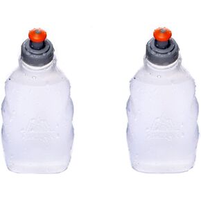 AONIJIE 2pcs Foldable 250mL/500mL TPU Outdoor Sport Water Hydration Bottle Soft Flask For Running Camping Hiking Bicycle (500ML-2pcs)
