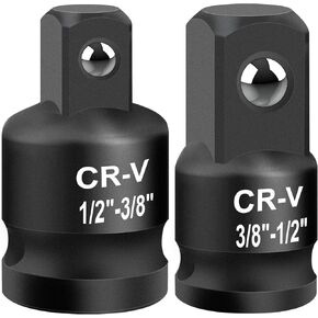 8PCS Impact Socket Adapter and Reducer Set, 1/4" 3/8" 1/2" 3/4" 1" Inch Square Drive Wrench Adapter, CR-MO Steel, for Drill, Breaker Bar, Ratchet Drive Hand Gadgets (Upgraded)