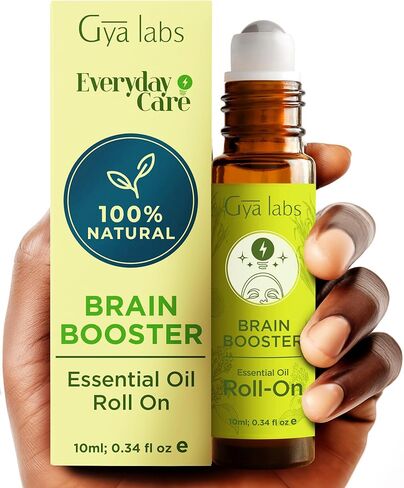 Gya Labs Lemon Essential Oil Roll On - Relaxing Gifts for Women - Calming Essential Oils Aromatherapy Roll On with Essential Oil Blends (0.34 Fl Oz) in Kuwait
