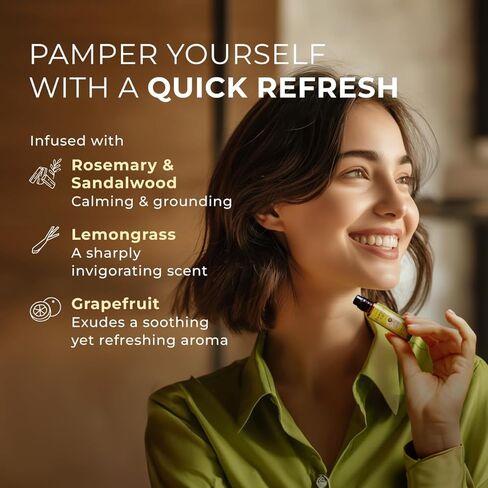 Gya Labs Lemon Essential Oil Roll On - Relaxing Gifts for Women - Calming Essential Oils Aromatherapy Roll On with Essential Oil Blends (0.34 Fl Oz) in Kuwait