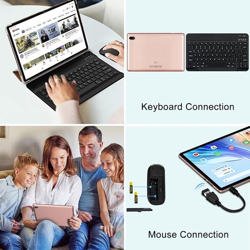 تابلت Android 14، 128 جيجا+20 جيجا/1 تيرابايت قابل للتوسيع، 10.1 بوصة مع واي فاي 6، ثماني النواة، بلوتوث 5.0، كاميرا مزدوجة 5 ميجابكسل + 8 ميجابكسل، أحدث جهاز لوحي لعام 2024 مع ماوس لوحة مفاتيح - فضي in Saudi Arabia