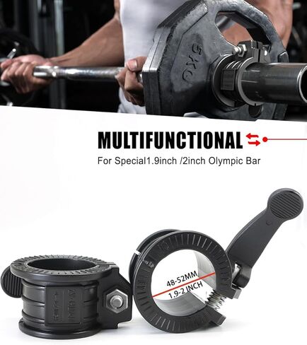Barbell Clips 2 inch I Multi-Size Adjustable Barbell Collar 2 inch Barbell ClampsIQuick Release Weight Clips Pair of Locking for Dumbbell Bar in Saudi Arabia