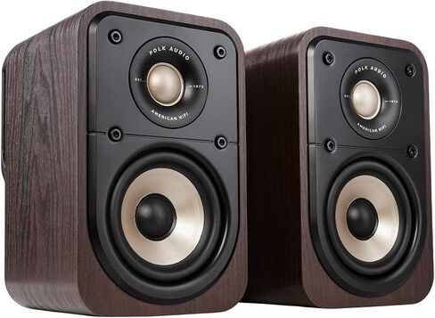 Polk Signature Elite ES10 Surround Loudspeaker - Hi-Res Audio Certified, Dolby Atmos & DTS:X Compatible, 1" Tweeter & 4" Woofer, Power Port Technology for Effortless Bass (Pair, Elegant White-Washed) in Saudi Arabia