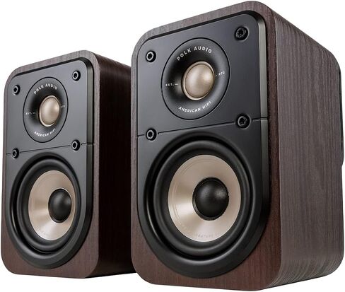 Polk Signature Elite ES10 Surround Loudspeaker - Hi-Res Audio Certified, Dolby Atmos & DTS:X Compatible, 1" Tweeter & 4" Woofer, Power Port Technology for Effortless Bass (Pair, Elegant White-Washed) in Saudi Arabia