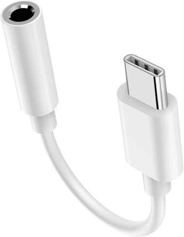 2 Pack USB Type C to 3.5mm Female Headphone Jack Adapter,Premium USB C to Aux Audio Dongle Cable Cord Compatible with iPhone 15/16Pro Max/Pro 16/15 Plus,Galaxy S24/S23/S22/S21 Ultra/MacBook. in Saudi Arabia