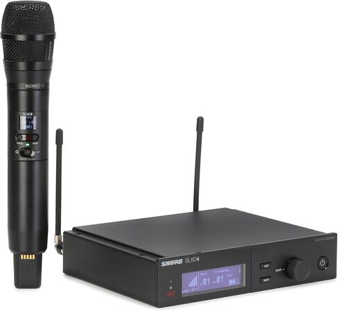 جهاز الإرسال اللاسلكي المحمول Shure SLXD2 مع كبسولة ميكروفون ديناميكي قلبي Nexadyne 8/C - للاستخدام مع أنظمة الميكروفون اللاسلكي SLX-D، يُباع جهاز الاستقبال بشكل منفصل | نطاق G58 (SLXD2/N8CB=-G58) in Saudi Arabia