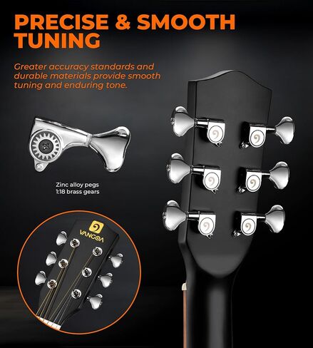 Vangoa Acoustic Electric Guitar Kit, 41 In Jumbo Cutaway Electric Guitars, 4/4 Full-size Acustica-Electrica Guitarra, Starter Bundle, Built-in EQ, For Beginner Adult Teen, Right-Hand Satin Green Burst in Saudi Arabia