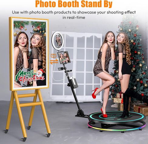 43 Inch Mobile Digital Signage Kiosk with Flight Case, Photo Booth Stand by with Screen Mirroring App Publishing, Portable Advertising Display Poster, WiFi H-D-M-I/USB Input, Android OS in Kuwait