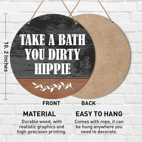 Bathroom Sign Wall Decor, Guest Bathroom Hanging Sign Decor Farmhouse Wall Decoration Inspirational Wood Sign for Toilet, Powder Room, Housewarming Gifts for Woman Man, Wash Your Worries Away in Saudi Arabia