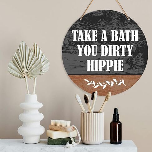 Bathroom Sign Wall Decor, Guest Bathroom Hanging Sign Decor Farmhouse Wall Decoration Inspirational Wood Sign for Toilet, Powder Room, Housewarming Gifts for Woman Man, Wash Your Worries Away in Saudi Arabia