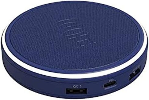 Halo Wireless Hub - مركز شحن لاسلكي عالمي مع منافذ USB-A وUSB-C للأجهزة التي تدعم Qi وأجهزة USB - أحمر الخدود (801106798) in Saudi Arabia