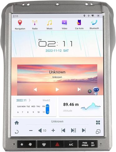 Qualcomm Android 11 Car Radio for Ford F250 F350 2009-2012 F450 F650 2009-2014 Stereo Replacement Head Unit 12.1 Inch 2K IPS Touch Screen Tesla Style Carplay Android Auto Navigation Multimedia Play in Kuwait