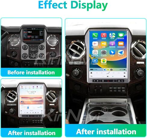 Qualcomm Android 11 Car Radio for Ford F250 F350 2009-2012 F450 F650 2009-2014 Stereo Replacement Head Unit 12.1 Inch 2K IPS Touch Screen Tesla Style Carplay Android Auto Navigation Multimedia Play in Kuwait