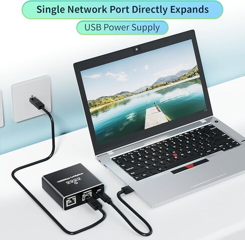 مقسم جيجابت إيثرنت 1 في 2 مخرج، مقسم BolAAzuL 1000 ميجابت في الثانية 1x2 - مقسم كابل LAN/الإنترنت - مقسم Cat5/6/7 1 إلى 2، موصل تمديد شبكة RJ45 | التوصيل والتشغيل | فعاله من حيث التكلفه in Kuwait
