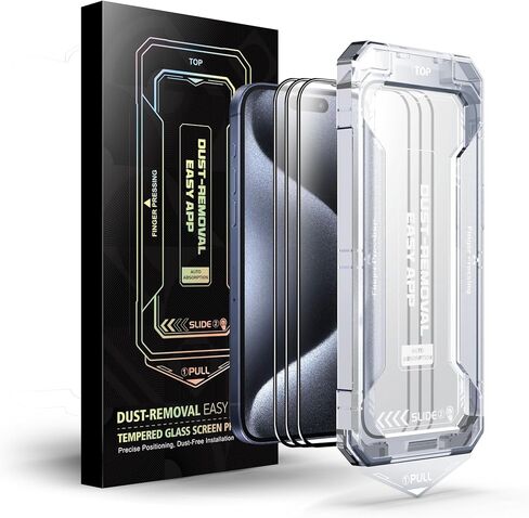 واقي شاشة SCREENGUARD لهاتف iPhone 13/14 و13 Pro، زجاج مقسى 9H، شفاف عالي الدقة 6.1 بوصة، سهل التركيب in Saudi Arabia