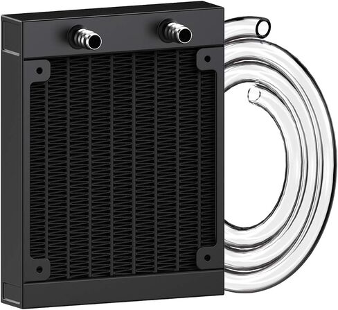 Clyxgs Water Cooling Radiator, 12 Pipe Aluminum Heat Exchanger Radiator with Tube for PC CPU Computer Water Cool System DC12V 240mm in Kuwait