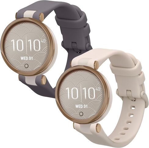 أحزمة kwmobile متوافقة مع أحزمة Garmin Lily الرياضية - 2X أحزمة ساعة بديلة من السيليكون - لافندر/بيج in Kuwait