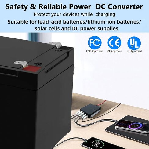 12V 24V to USB 5V Step Down Converter Power Adapter, 12 Volt USB C Charger Multi Port, DC 8V-30V to Type-C 5 Volt 12A 60W Buck Module. in Saudi Arabia