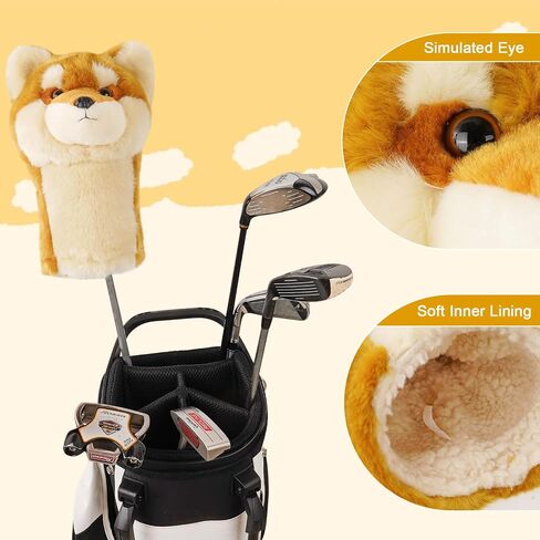 Golf Club Covers Animal for Woods and Drivers Funny Driver Headcover Golf Gifts for Men Women Plush Lion in Saudi Arabia