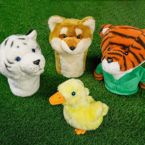 Golf Club Covers Animal for Woods and Drivers Funny Driver Headcover Golf Gifts for Men Women Plush Lion in Saudi Arabia