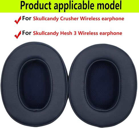 Hesh Ear Pad Repair Accessories Replacement Ear Pad Suitable for Skullcandy Crusher Wireless, Hesh 3 Wireless Wireless Headphone Compatible (Black) in Saudi Arabia