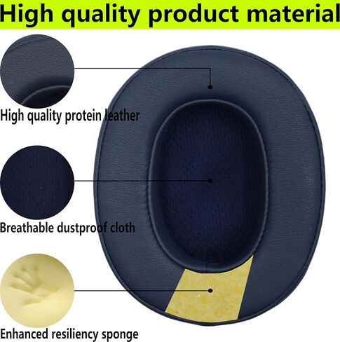 Hesh Ear Pad Repair Accessories Replacement Ear Pad Suitable for Skullcandy Crusher Wireless, Hesh 3 Wireless Wireless Headphone Compatible (Black) in Saudi Arabia