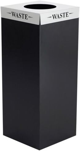 Safco Products 2990WA Square-Fecta Recycling Receptacle Lid, Waste (for use with Public Square Base Sold Separately), Silver in Saudi Arabia