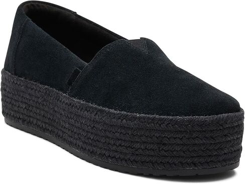 TOMS Womens Valencia Denim Plaform Espadrille Flats Casual - Blue - Size 9 B in Saudi Arabia