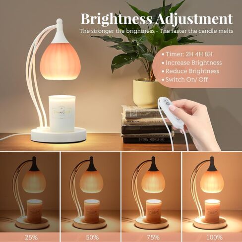 Candle Warmer Lamp, Electric Candle Warmer with Timer Dimmer - Candle Lamp Warmer for Scented Jar Candles - Candle Melter Lamp for Housewarming Gifts New Home Decor (Light Green) in Saudi Arabia