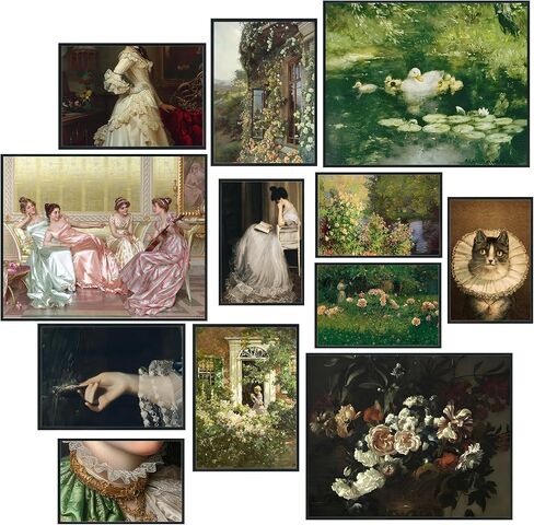 KINYEYE 12PCS Pastel Pink Conquette Eclectic Posters, Pink Posters for Coquette Wall Decor, Coquette Teen Room Decor for Girls | Unframed in Saudi Arabia