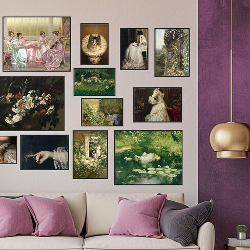 KINYEYE 12PCS Pastel Pink Conquette Eclectic Posters, Pink Posters for Coquette Wall Decor, Coquette Teen Room Decor for Girls | Unframed in Saudi Arabia