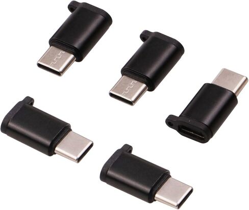 محول USB صغير ذكر إلى Micro USB أنثى، USB أنثى إلى USB صغير 2.0 ذكر موصل تحويل يدعم الشحن ونقل البيانات متوافق مع الكاميرا الرقمية/مشغل MP3/القرص الصلب المحمول/كاميرا داش (5 عبوات) in Saudi Arabia