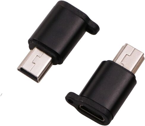محول USB صغير ذكر إلى Micro USB أنثى، USB أنثى إلى USB صغير 2.0 ذكر موصل تحويل يدعم الشحن ونقل البيانات متوافق مع الكاميرا الرقمية/مشغل MP3/القرص الصلب المحمول/كاميرا داش (5 عبوات) in Saudi Arabia