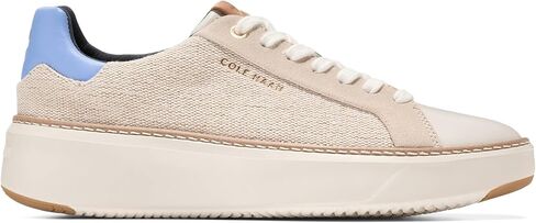 Cole Haan Women's Grandpro TopSpin Sneaker, Natural Canvas/Ivory/Green Jacket, 9.5 in Saudi Arabia