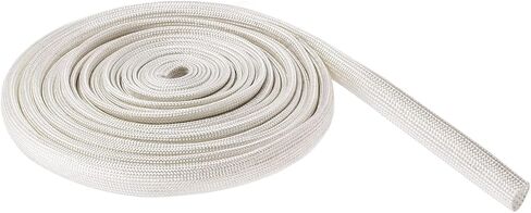 Rebower Fiberglass Sleeve Insulated Cable Protection Tube [for High-Temperature Applications] - 3.28Ft-8mm / White in Kuwait